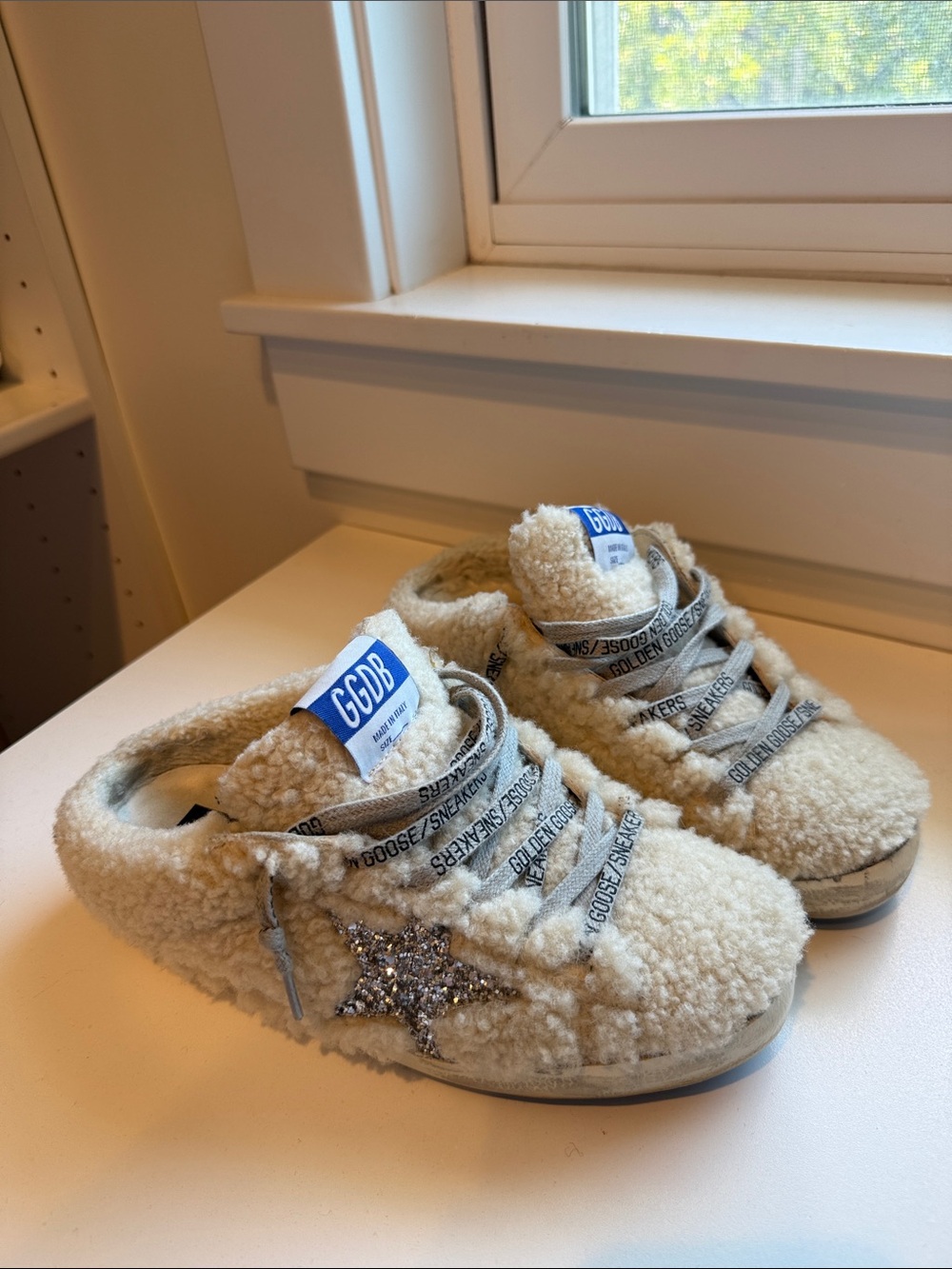 Golden Goose Super-Star Sabot shearling sneakers